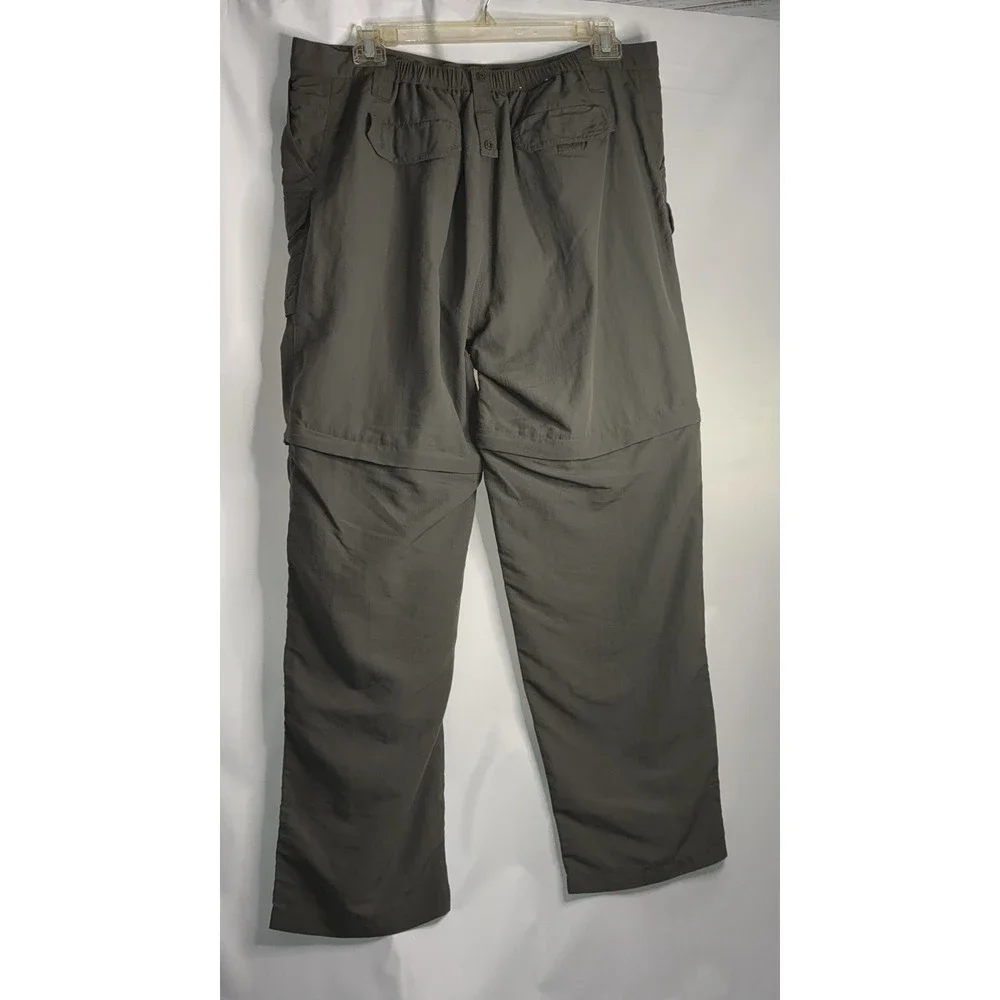 World Wide Sportsman Pants Mens XL/30 Grey Nylon Convertible Zip Off Fishing